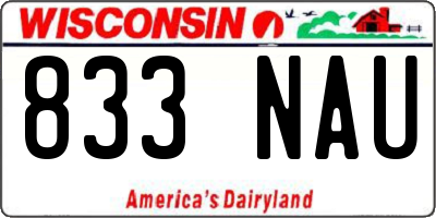 WI license plate 833NAU