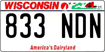 WI license plate 833NDN