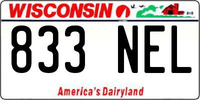 WI license plate 833NEL