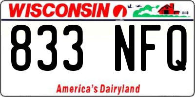 WI license plate 833NFQ
