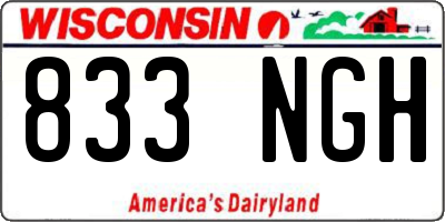 WI license plate 833NGH