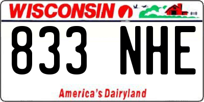 WI license plate 833NHE