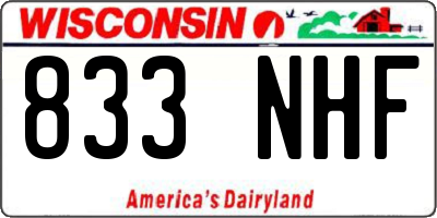 WI license plate 833NHF