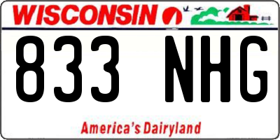 WI license plate 833NHG
