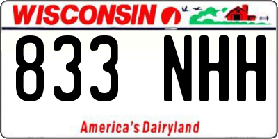 WI license plate 833NHH