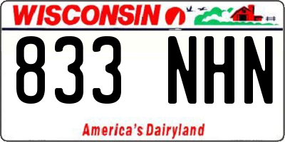 WI license plate 833NHN