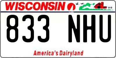 WI license plate 833NHU