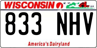 WI license plate 833NHV