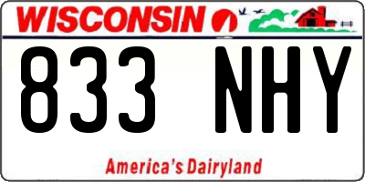WI license plate 833NHY