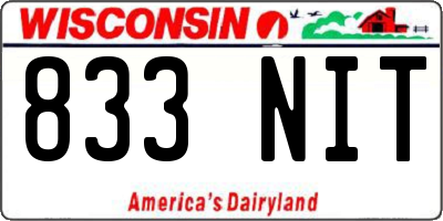 WI license plate 833NIT