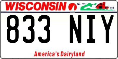 WI license plate 833NIY