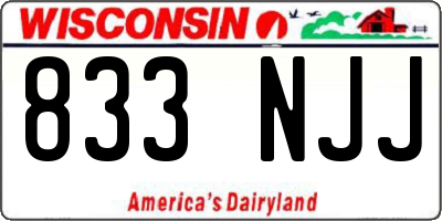 WI license plate 833NJJ