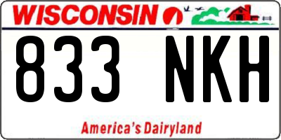 WI license plate 833NKH
