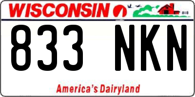 WI license plate 833NKN