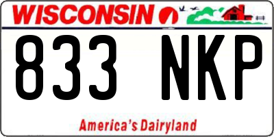 WI license plate 833NKP