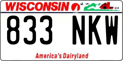 WI license plate 833NKW