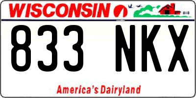 WI license plate 833NKX