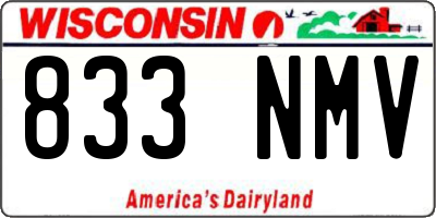 WI license plate 833NMV