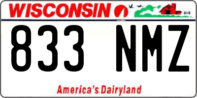 WI license plate 833NMZ