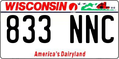 WI license plate 833NNC