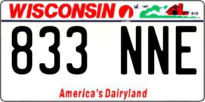 WI license plate 833NNE