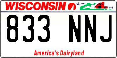 WI license plate 833NNJ