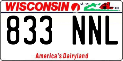 WI license plate 833NNL