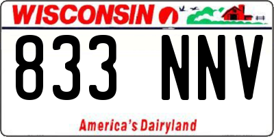 WI license plate 833NNV