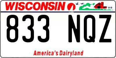 WI license plate 833NQZ