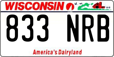 WI license plate 833NRB