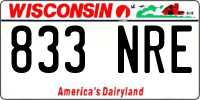 WI license plate 833NRE