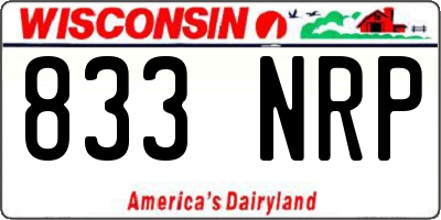 WI license plate 833NRP