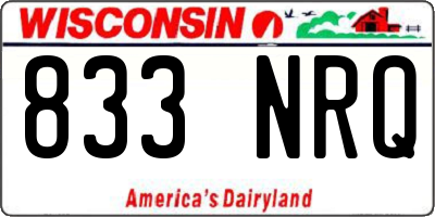 WI license plate 833NRQ