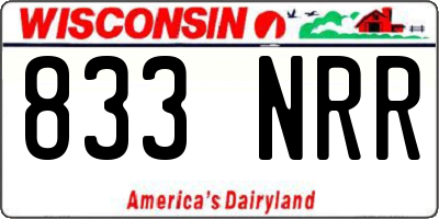 WI license plate 833NRR