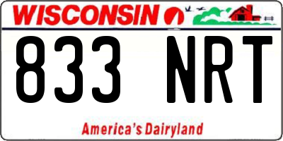 WI license plate 833NRT
