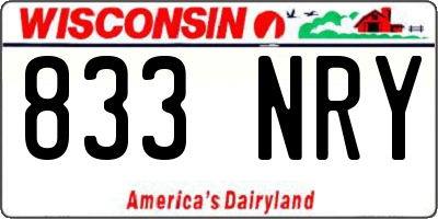 WI license plate 833NRY