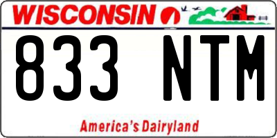 WI license plate 833NTM