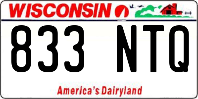 WI license plate 833NTQ