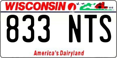 WI license plate 833NTS