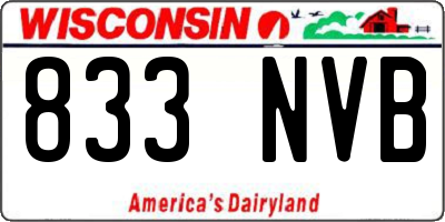 WI license plate 833NVB