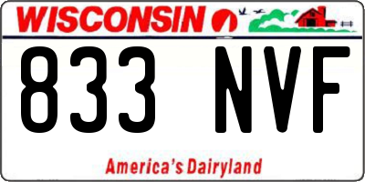 WI license plate 833NVF