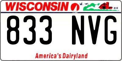 WI license plate 833NVG