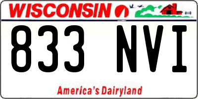 WI license plate 833NVI