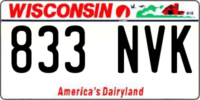 WI license plate 833NVK