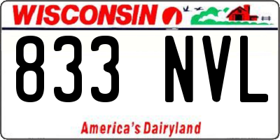 WI license plate 833NVL