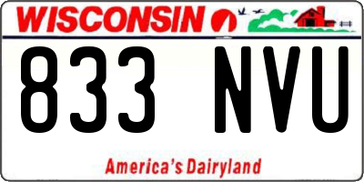 WI license plate 833NVU