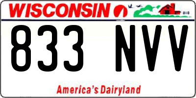 WI license plate 833NVV