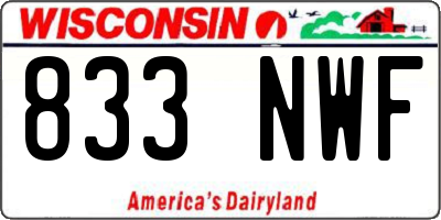WI license plate 833NWF
