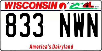 WI license plate 833NWN