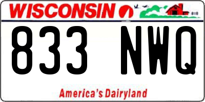 WI license plate 833NWQ